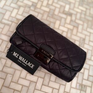 MZ Wallace Black Quilted Jewelry Roll